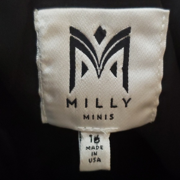 Milly Minis | Dresses | Milly Minis Italian Cady Tara Dress Black 6 Euc ...